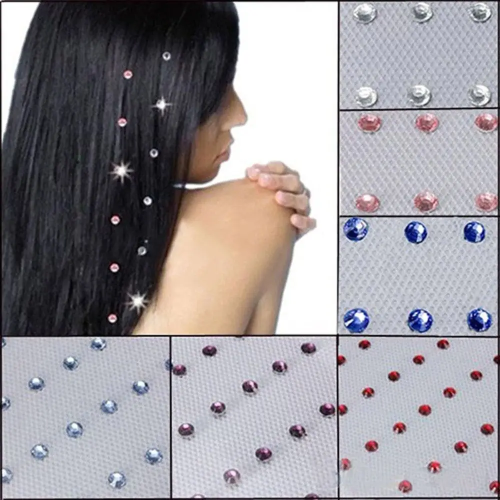 Beautiful Stylish Hairdressing Hair Styling Rhinestone Hair Dress Accessories Hot Drilling Crystal Hairdo Supplies