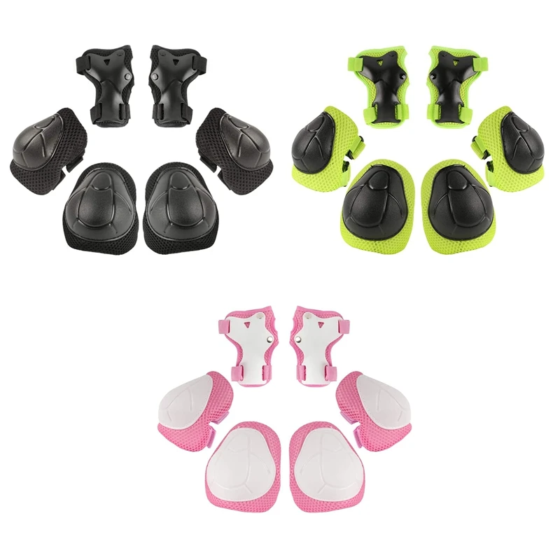 

6Pcs Protective Gears Set Kids 3-7, Knee Elbow Pads Wrist Guards Child Safety Protector Kit For Cycling Bike Skating