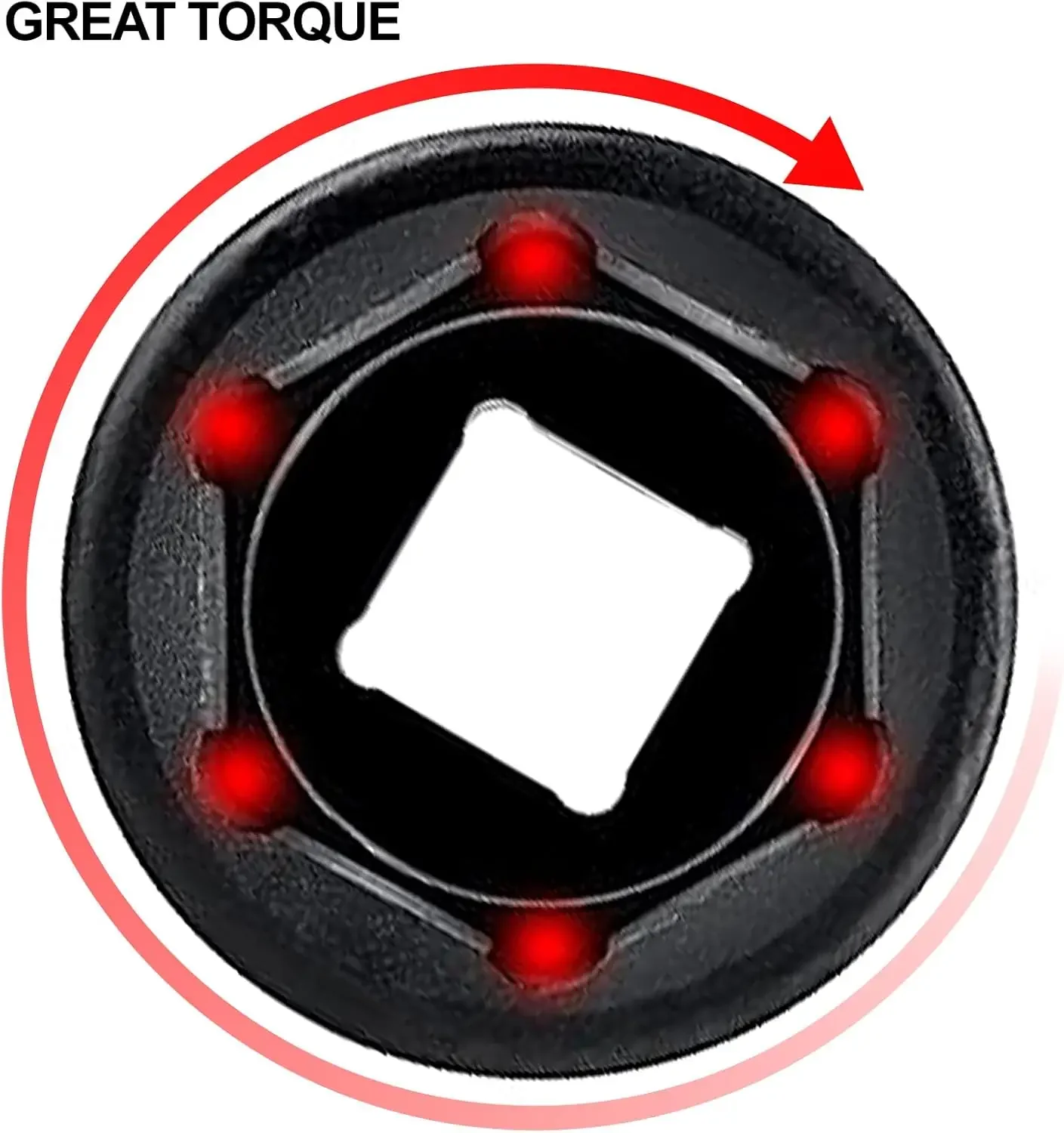 Conjunto de soquete de impacto 1/2 polegadas 19 peças, soquetes de 6 pontos, Cr-V, conjunto de soquete de unidade de 1/2 polegadas Impacto 3/8 polegadas - 1-1/2 polegadas