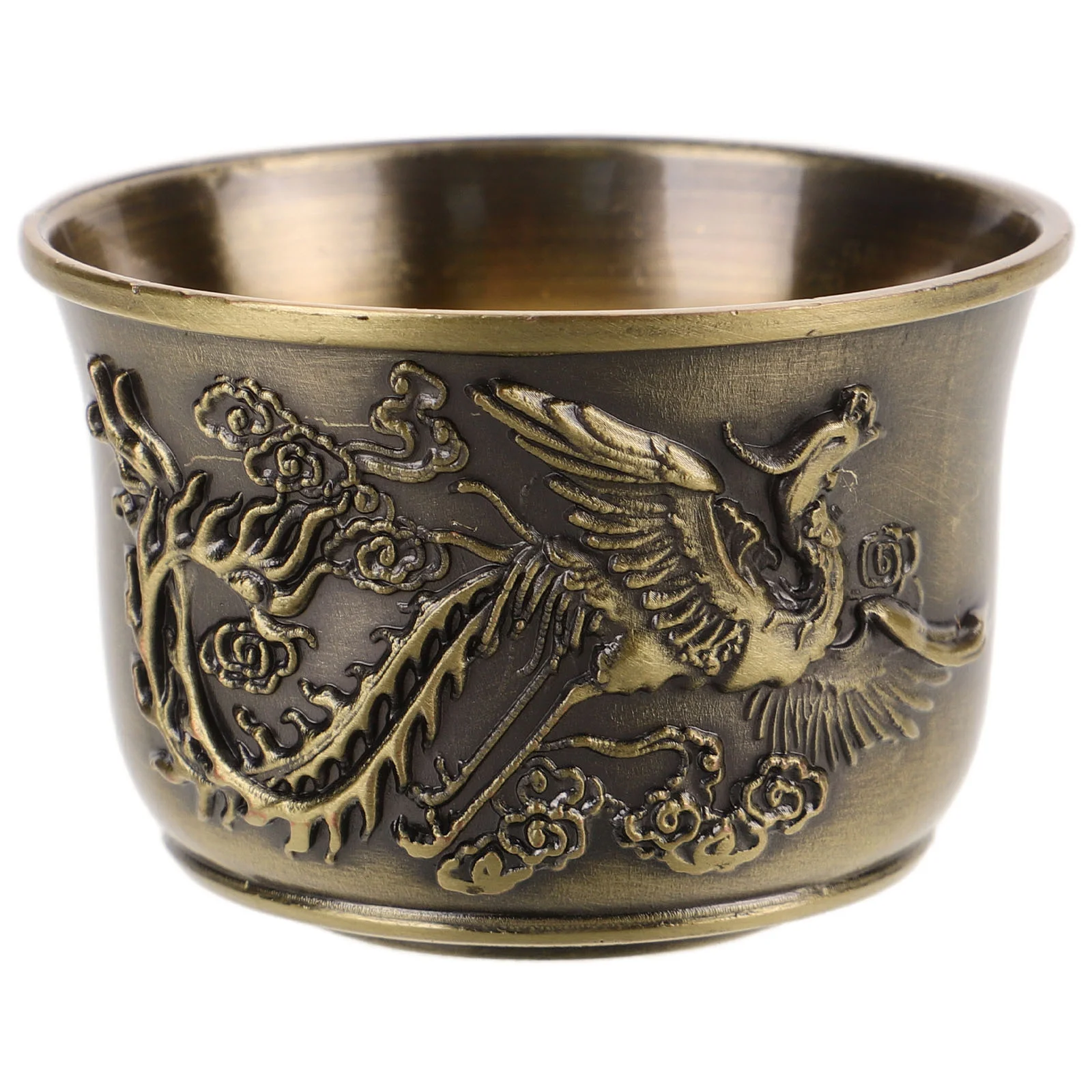 

Dragon and Home Decorations Teaware Gift Alloy Teacup Zinc Office Retro