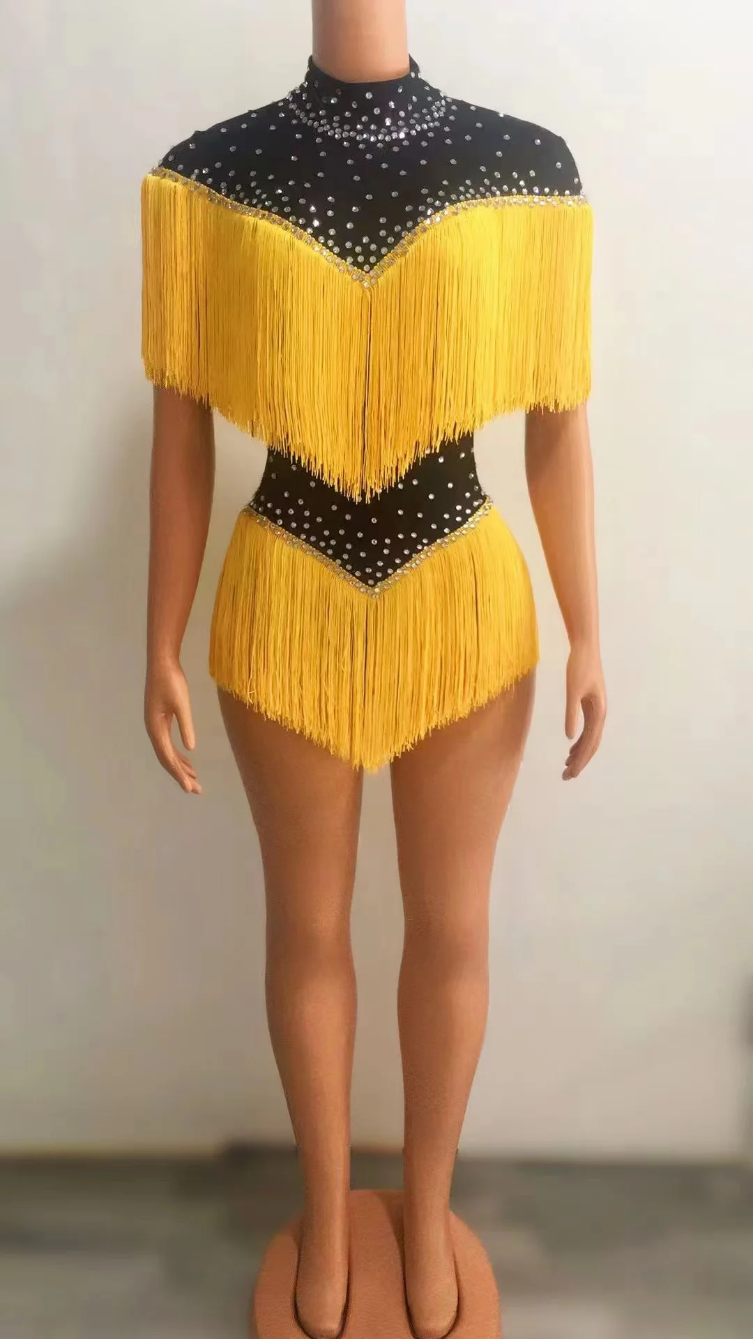 Neue 7 Farben Fransen Latin Dance Trikot Outfit Geburtstag Feiern Kostüm Leistung Sexy Quasten Body Kostüm Stepptanz