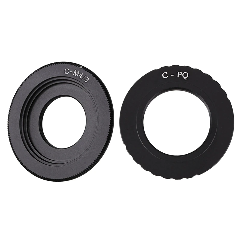 1Pcs Camera C Mount Lens Cctv Lens For Pentax Q Q7 Q10 Q-S1 & 1Pcs Black C Mount Lens For Micro-4/3 Adapter E-P1 E-P2 E-P3 G1 Gf