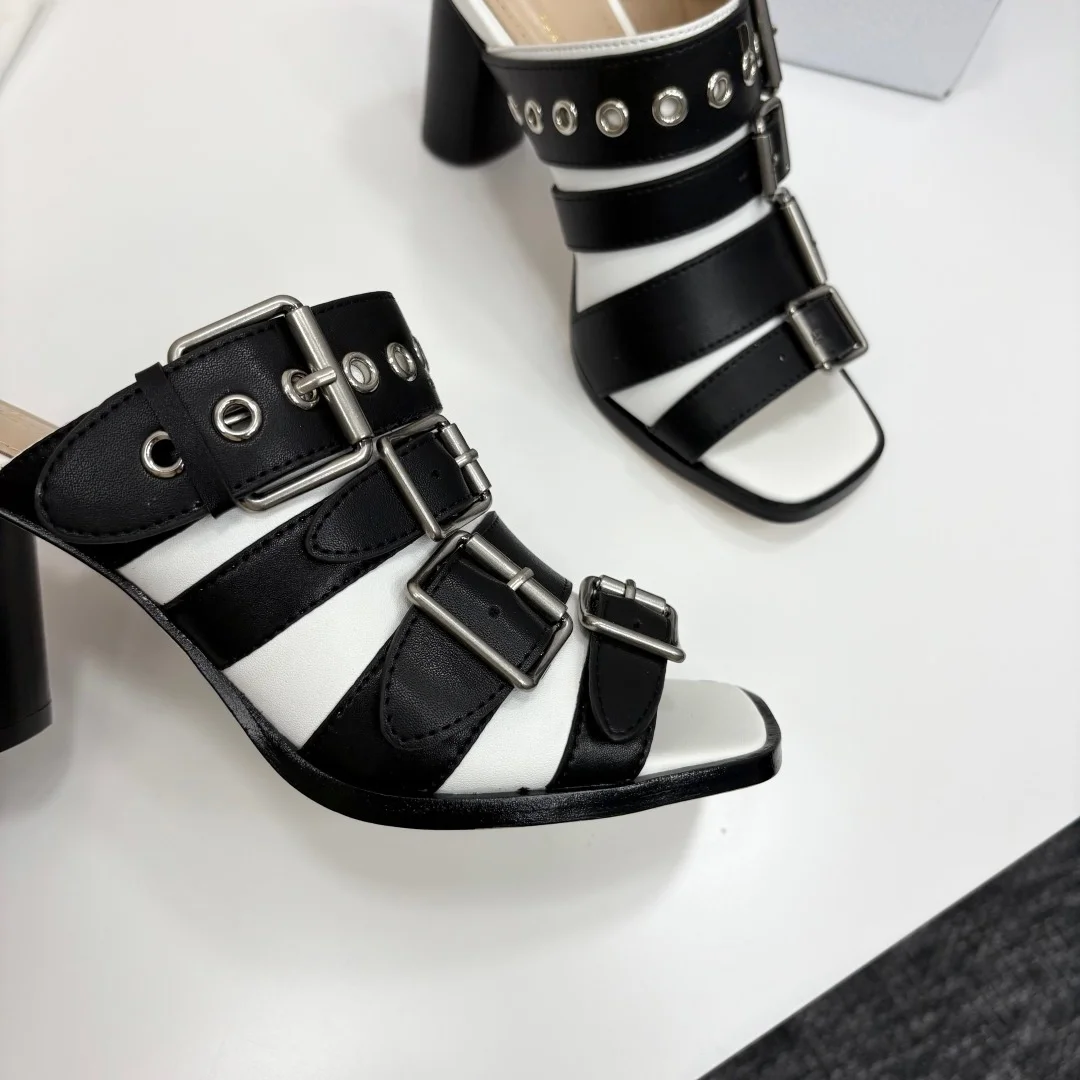 2026 High Quality Summer women shoes buckle strap slide sandals daily walking footwear durable casual wear ch25022108