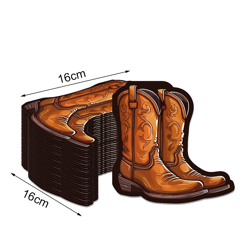 20–100 Stück Cowgirl-Stiefel mit Wild West-Thema, Servietten, Cowgirl-Partyzubehör, Babyparty, Junggesellenabschied, Geburtstag, Abendessen, Tischdekoration – Detail 1
