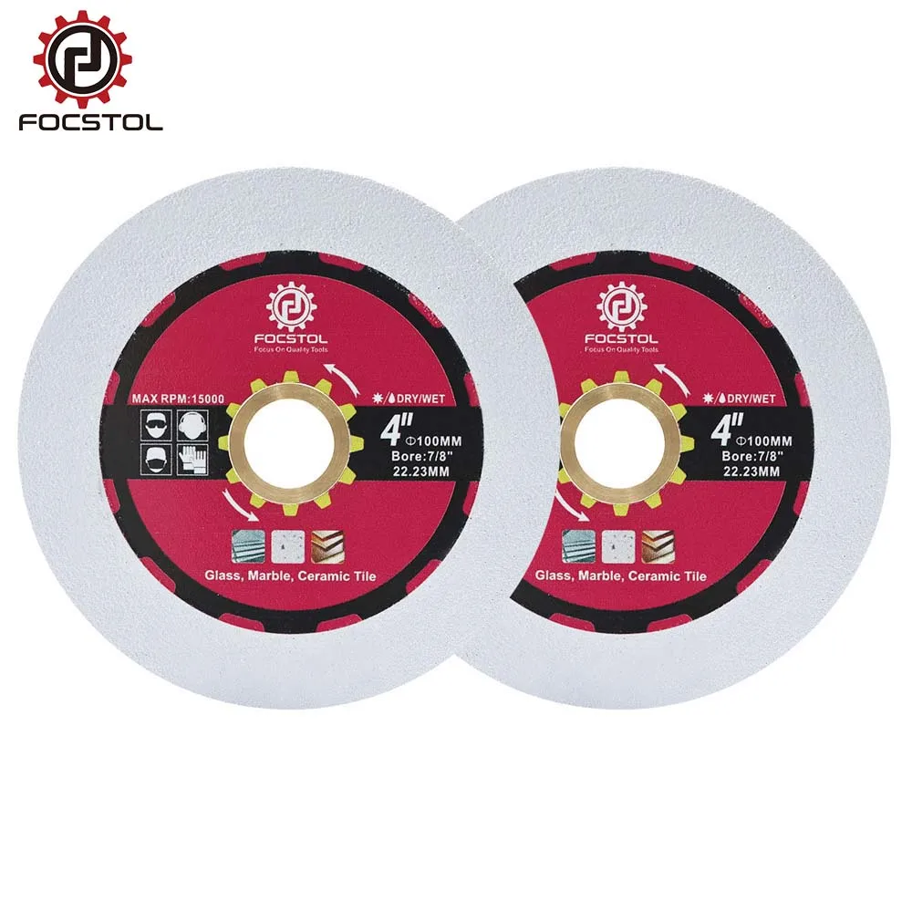 

FOCSTOL 4inch 100mm Diamond Glass Cutting Disc Cutting and Grinding for Glass Jade Crystal Wine Bottle Diamond Saw Blade