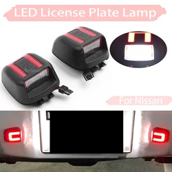 For Nissan Navara D40 Titan Xterra Armada Frontier For Suzuki Equator 2PCS White+Red LED Number Lamps LED License Plate Lights