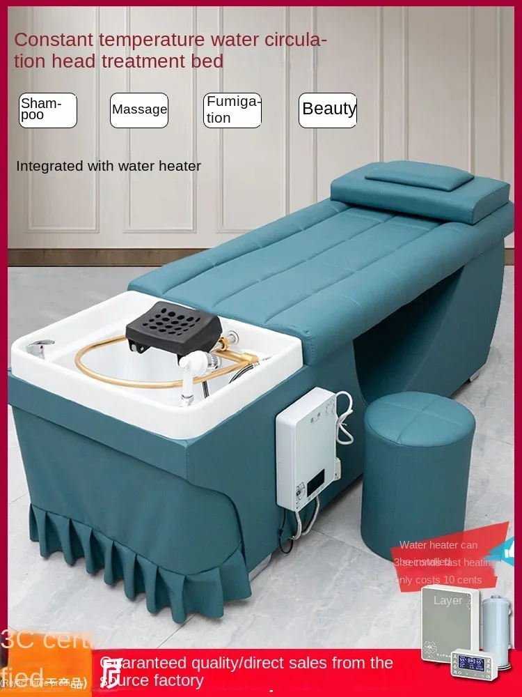 Thai massage shampoo bed, fumigation water heater, head spa water circulation