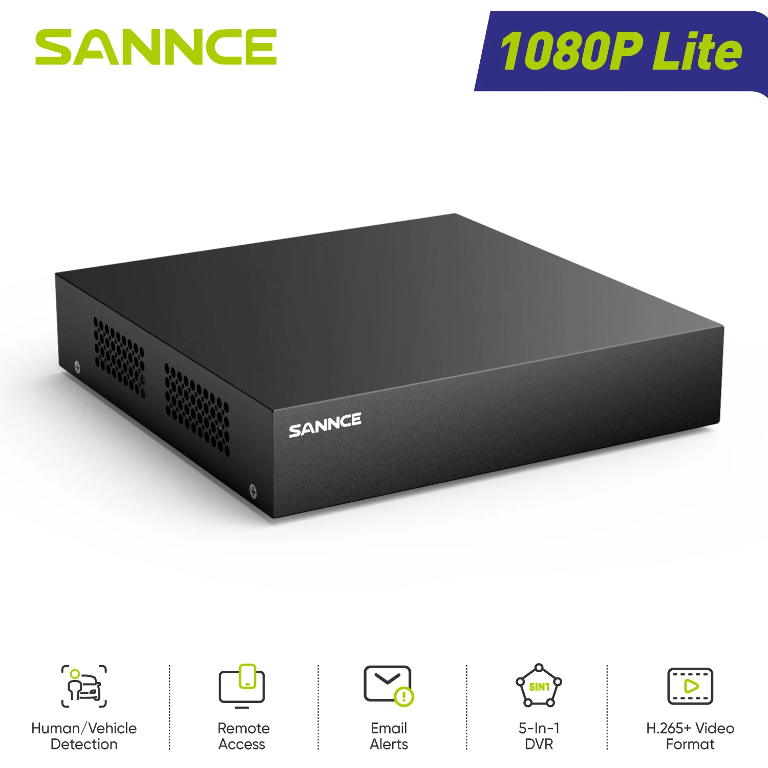 

SANNCE 8 Channel 1080P 5-in-1 Security DVR 1080P Hybrid CCTV Video Recorder 8CH for Home Surveillance System with 2T HDD