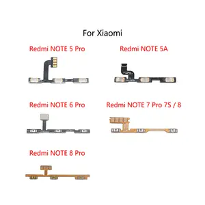 Bilashmart Power Button Switch Volume Mute Button On / Off Flex Cable Xiaomi Redmi NOTE 7 Pro 8 5 6 5A 7S