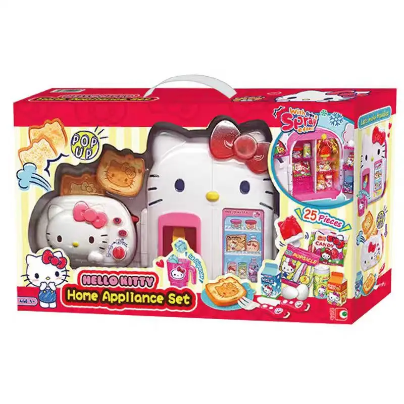 Symulacja małych urządzeń gospodarstwa domowego dla kotków, mała lodówka, piekarnik, możliwość rozpylania, zabawka symulacyjna dla dziewczynek.