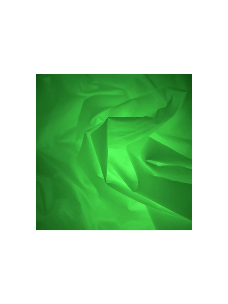 Nightglow Reflective Fluorescent Green Fabric Luminescent Technology Creative Thin Jacket Pants Clothing Designer Cloth by Meter - Image 5