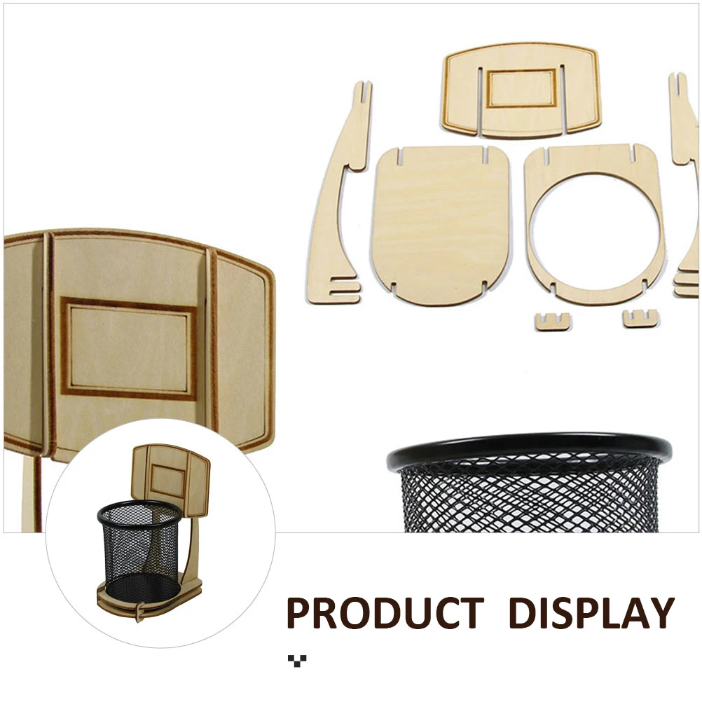 

Basketball St Pen Holder Desk ganizer Stationery Mesh Pencil Table Anti Rust Large Capacity Round Shape Pad Bottom