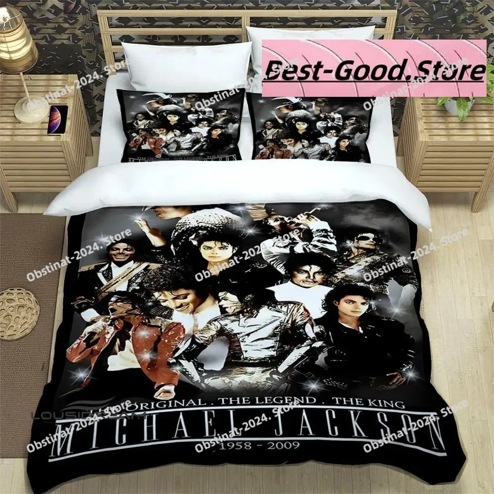 3D Print Fashion M-Michael Jackson Bedding set Printed Duvet Cover Pillowcase Single Double Queen Super King Size Sets