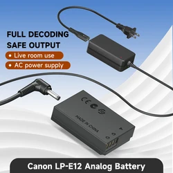 LP-E12 LP E12 LPE12 Dummy Battery DR-E12 DC Coupler USB Type-C/AC Power Adapter for Canon EOS M M2 M50 M10 M100 EOS 100D Camera