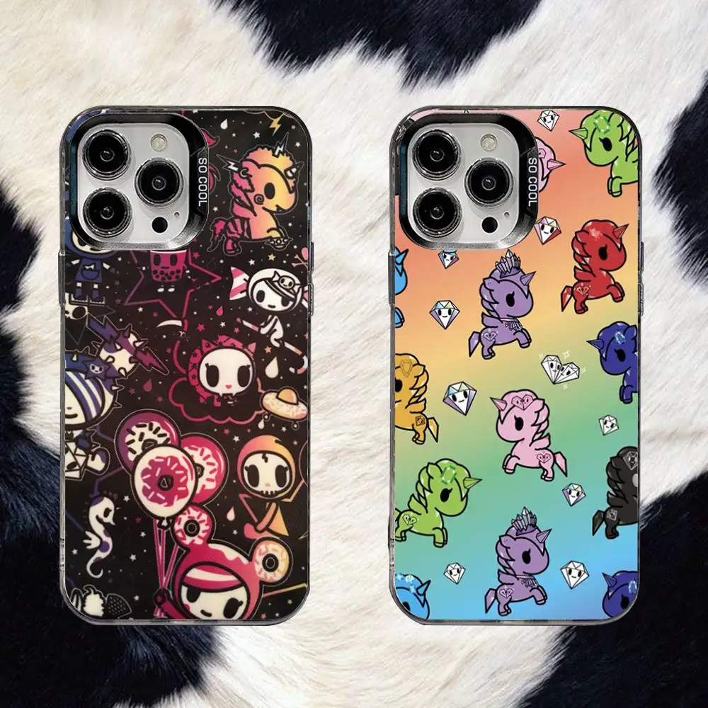 

T-TokidokiS Brand Japanese Phone Case For iPhone 16,15,14,13,12,11,8,7,Pro,Max,Plus,Mini,XS,SE Anti Fall Black Matte Hard