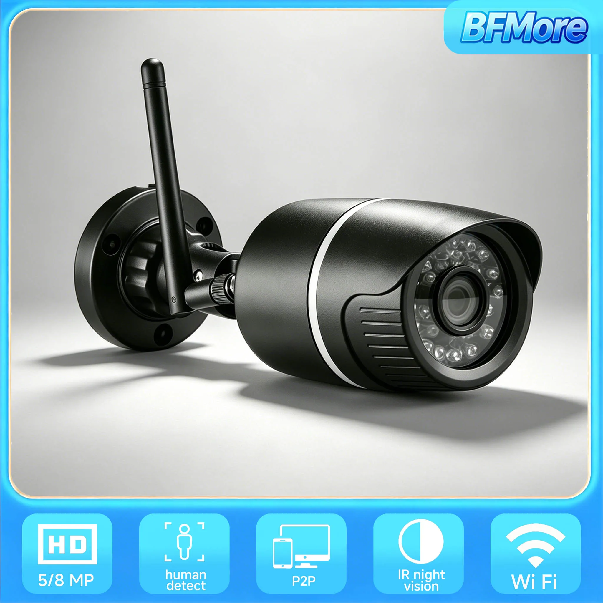 bfmore-telecamera-ip-wifi-5mp-ultra-h265-con-app-camhi-ir-940nm-visione-notturna-rilevamento-umano-ai-e-audio-telecamera-di-sorveglianza-bullet-da-esterno