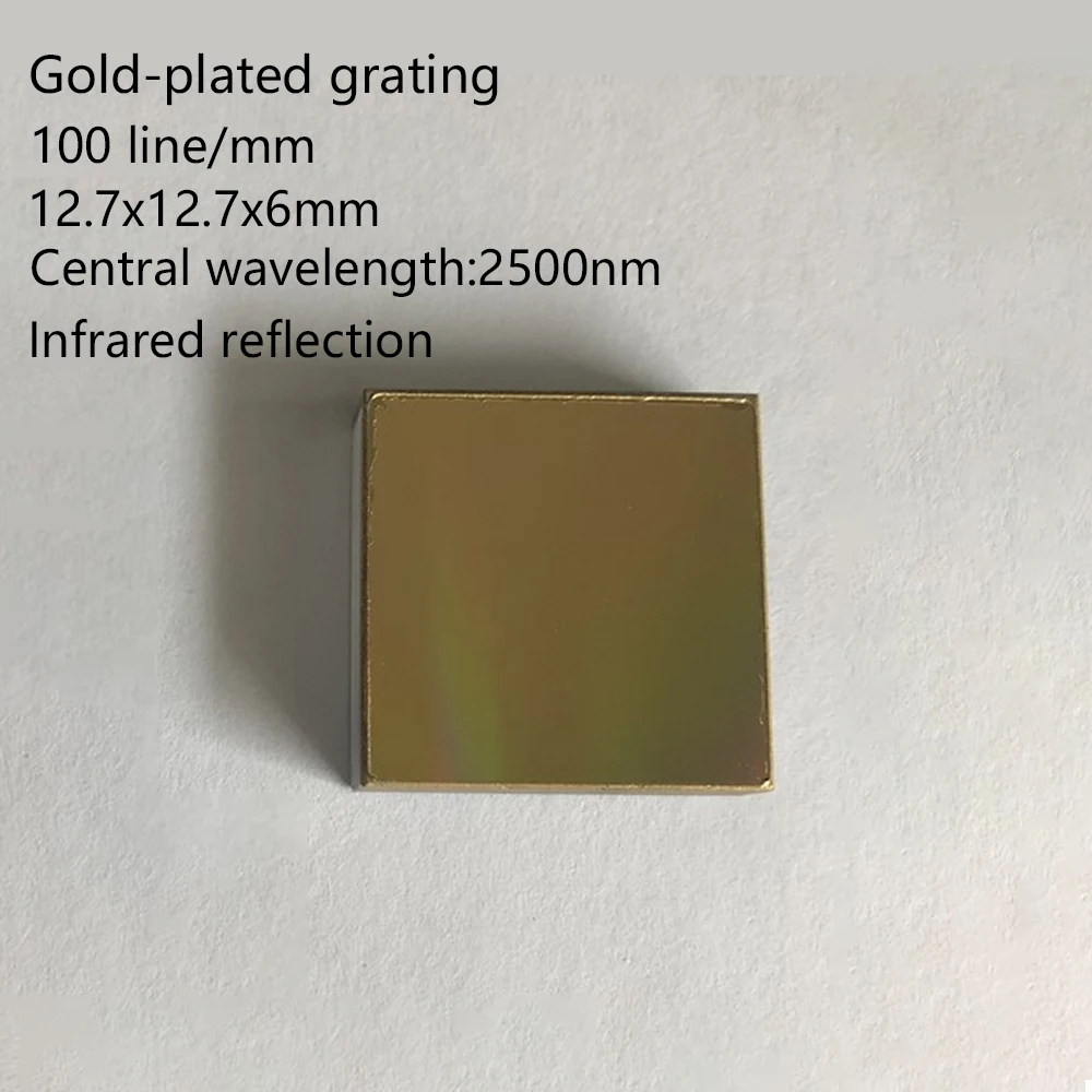 Gold-plated grating 100 lines/mm Infrared reflection Central wavelength 2500nm Higher near-infrared diffraction efficiency