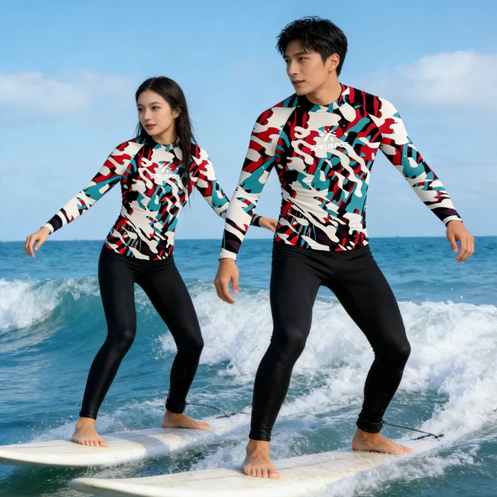 

Unisex Lightweight Long Sleeve UV Protection Compression High Quality Swim Shirt Quick Dry Surfing Water Shirt for Men And Women