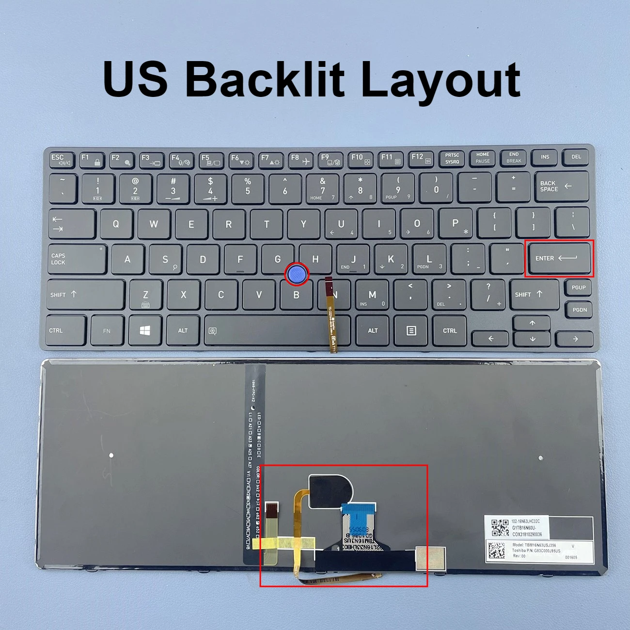 UK US Backlit Laptop Keyboard For Toshiba Tecra X40 X40-D G83C000J95EN G83C000J95US US&UK Layout