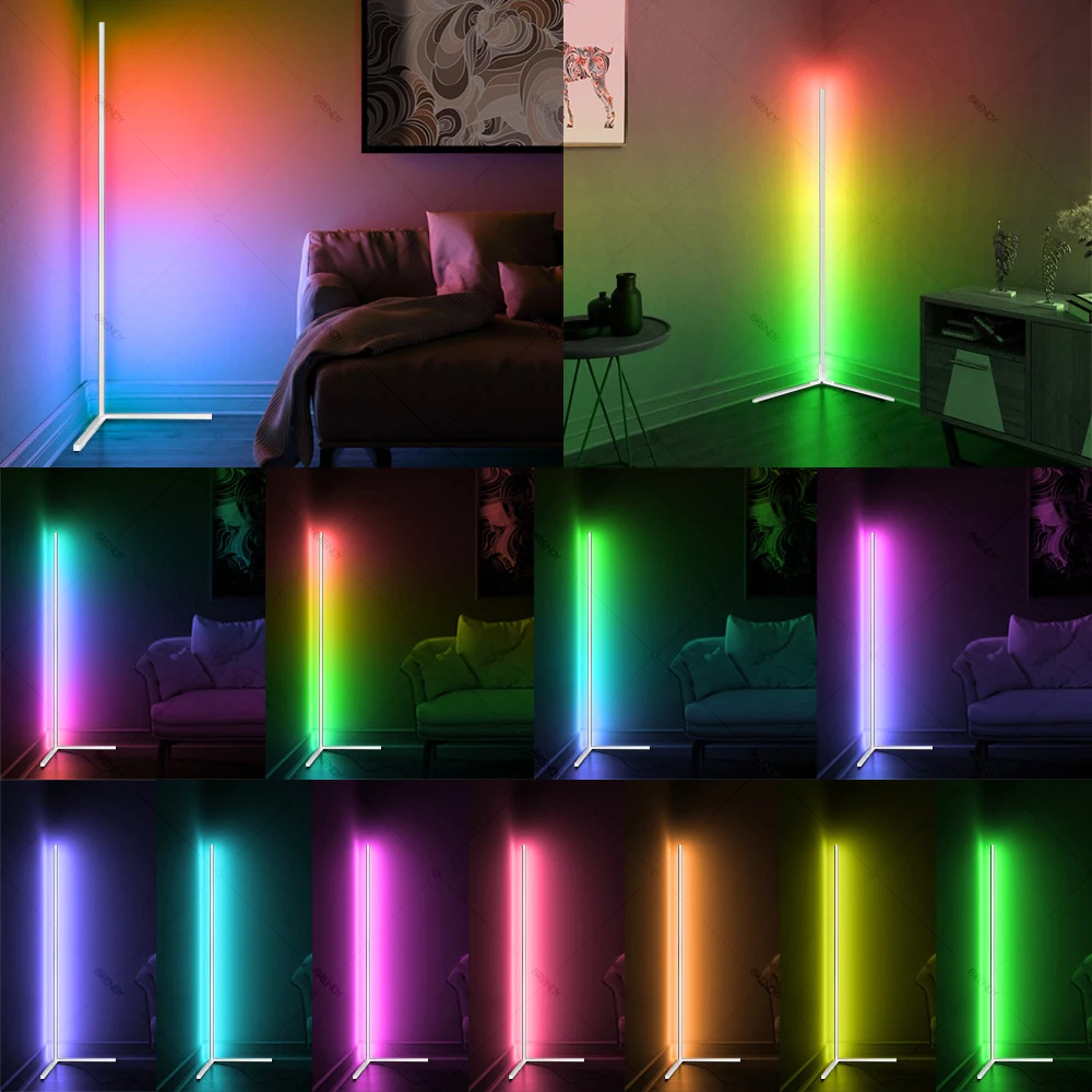 Imagem -05 - Tuya Rgb Lâmpada do Assoalho com Controle Remoto Modern Corner Floor Light Atmosférica Iluminação Led Stand Decoração Festival Smart App 200cm