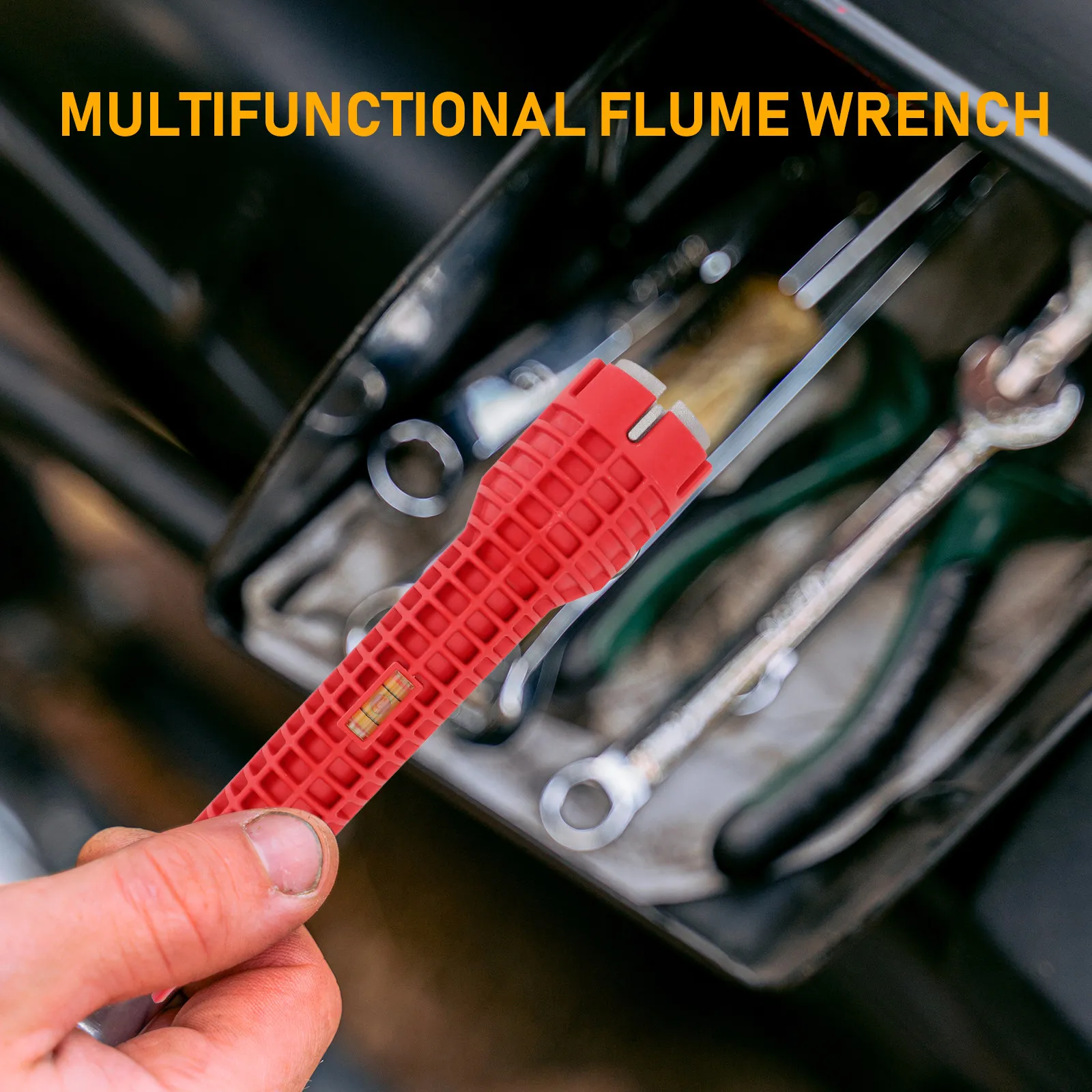 

Multi-function Carbon Steel Wrench Plumbing Tool Multifunction Plumber Multifunctional Bathroom Portable Red Metal