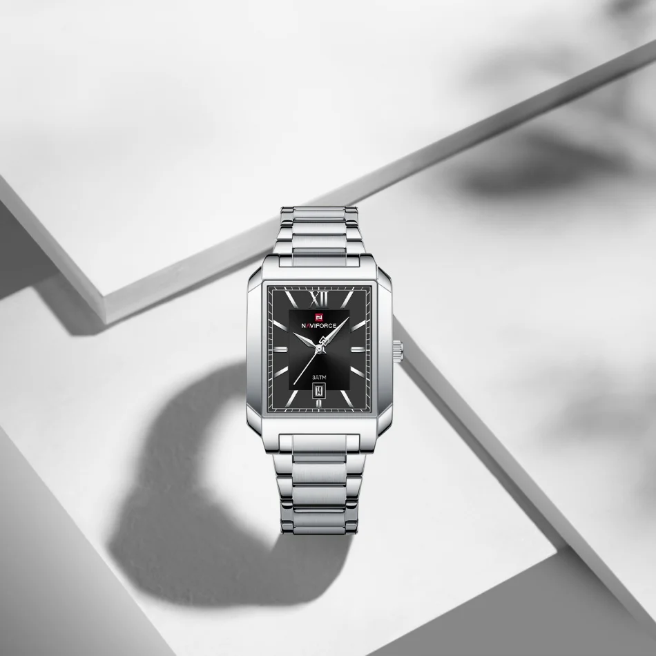 NAVIFORCE Luxury Couple Watch Stainless Steel Lover's Date Watches Quartz WristWatch For Women Men Simple Waterproof Clock Gift