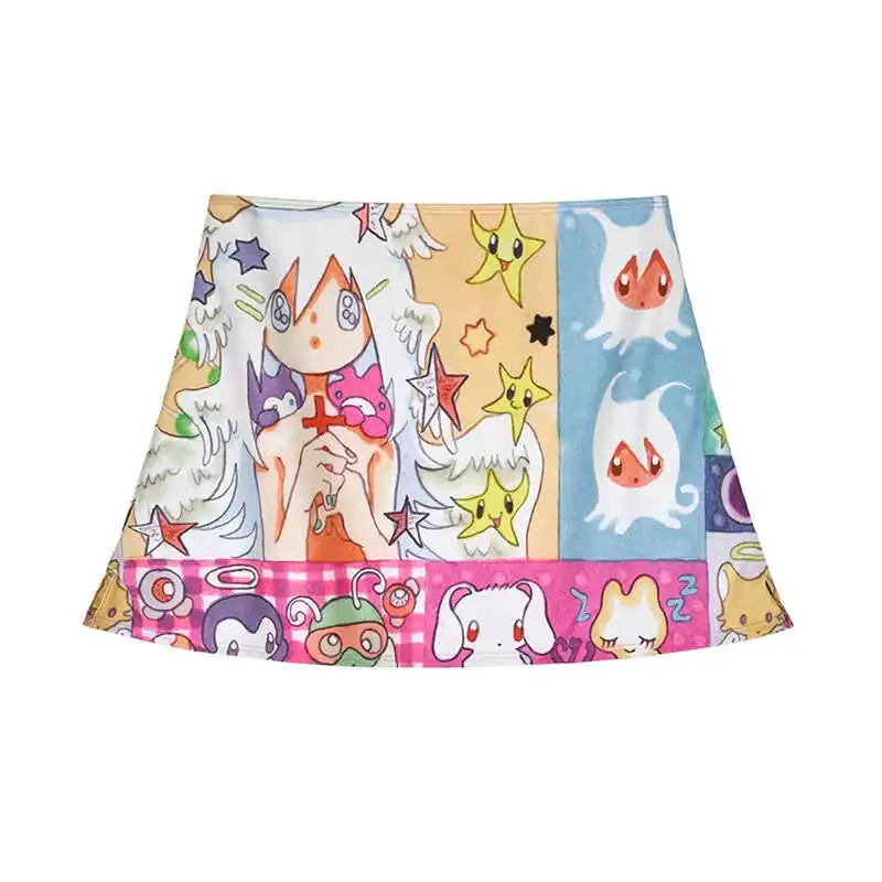 Cute KT Bikini Japanese Style Cartoon Swimwear Sexy Gathered Small Chest Thermal Spring Beach Vacation Two-Piece Swimsuit - Image 4