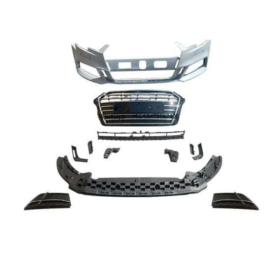 

For A3 Facelift S3 2017 2018 2019 2020 Bumper Front Body Kit Accessories Car Bumpers for SEDAN with Grille
