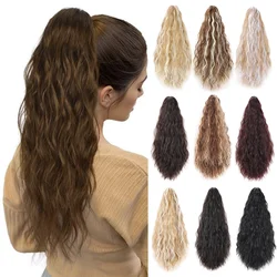 Ponytail Extension Claw Corn Wavy Clip in Hairpiece Ponytail Hair Extensions Long Pony Tail Synthetic for Women