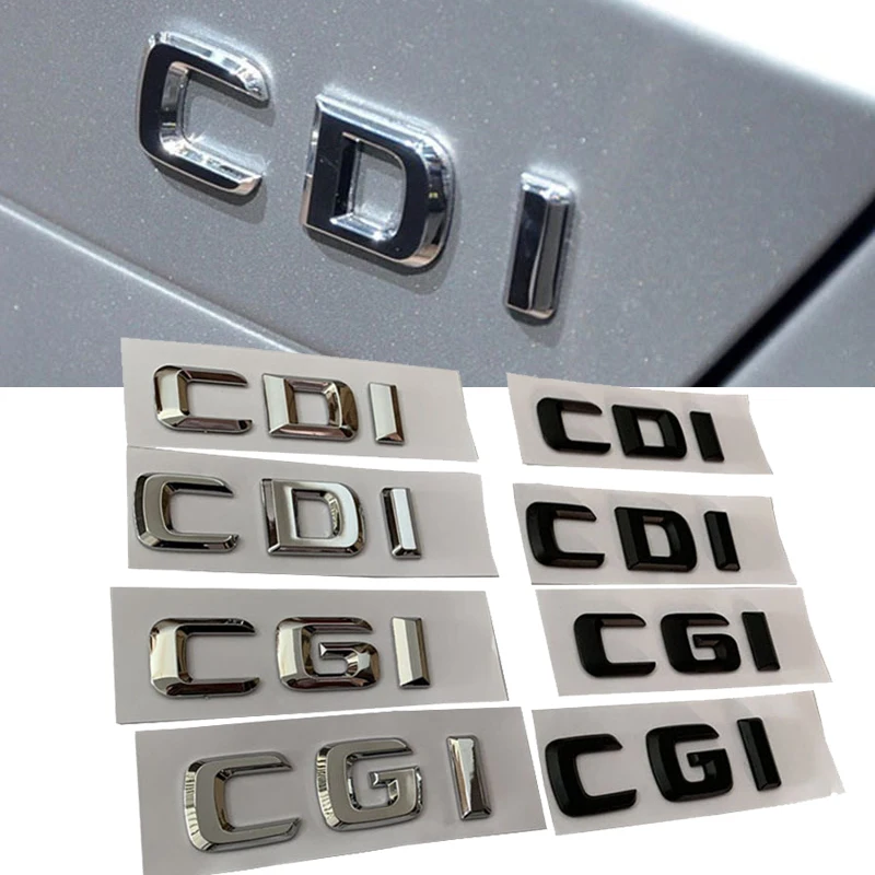 For Mercedes-Benz C-Class E-Class S-Class CGI CDI letter label ABS car sticker S350L E260L C200 rear tail label sticker