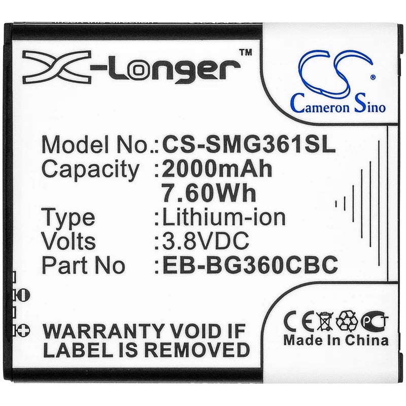 Cameron Sino Replacement Battery for Sammsung  Galaxy Core Prime, Galaxy Core Prime CDMA,Fits P/N EB-BG360BBE,EB-BG360CBC,EB-BG