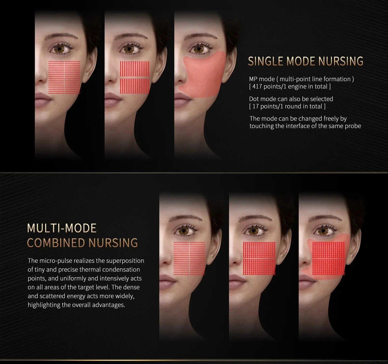 جهاز شد الوجه المحمول المزدوج الاحترافي ، جهاز شد الجسم ، تجديد شباب الجلد المضاد للشيخوخة ، من من TT