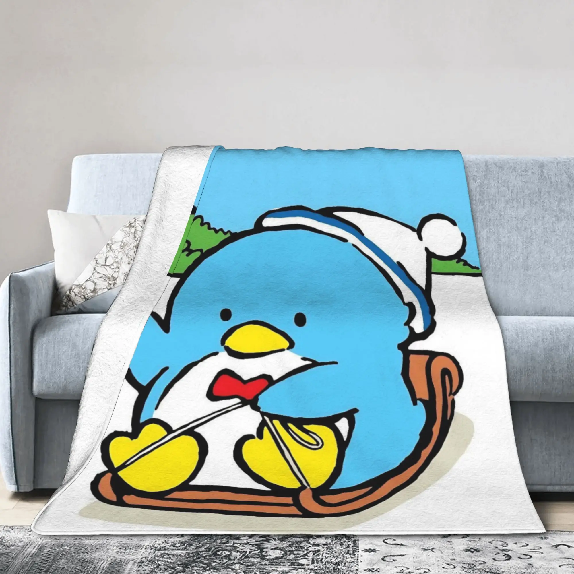 Esmoquin Sams Manta peluda Kawaii Mantas divertidas para sofá Ropa de cama Salón 150 * 125 cm Alfombra Pieza,