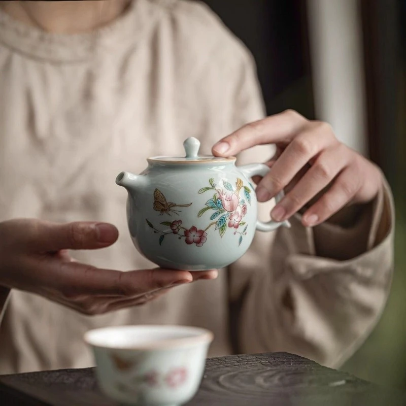 Traditional Chinese Tea Set, Retro Rooster Teapot with Filter Holes, Archaistic Small Services, Puer Tea, Coffee Pot, 200ml
