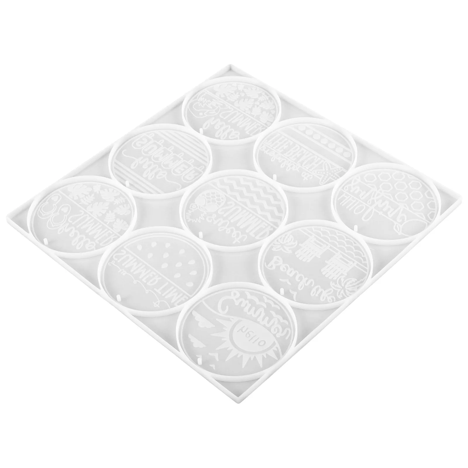 

Round Silicone Keychain Mold Reusable Flexible Mold for Pendant Making DIY Resin Key Ring Craft Accessory Keychain Molds