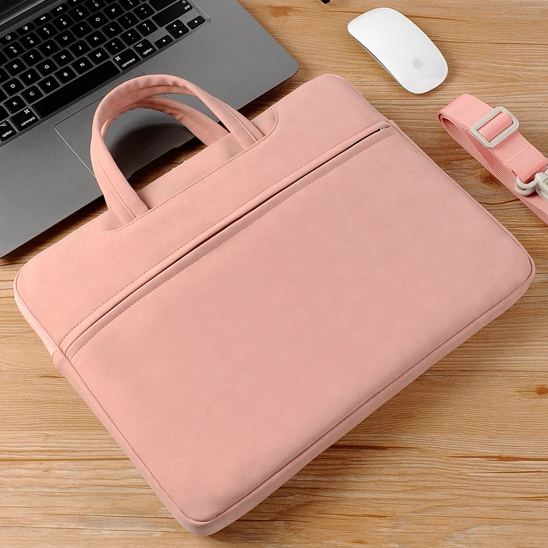 Toposhine Lightweight Fashion Luxury Leather Bag for 15.6" Laptop Modern Business Documents Handbag Briefcase New Shoulder Bag