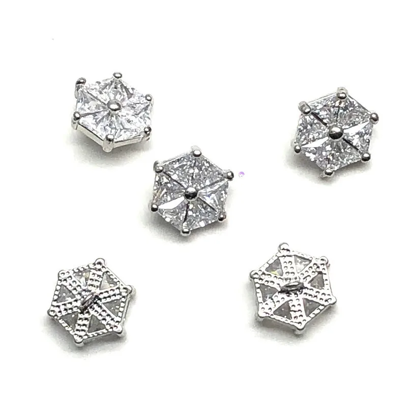 5pcs/lot Shining crystal small buttons Cubic zirconia button for shirt Decorative CZ sewing buttons for cashmere Knit cardigan