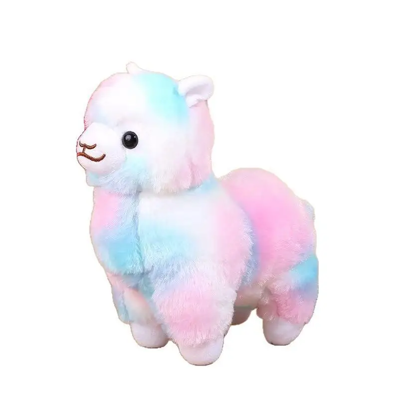 Soft Standing Alpaca Plush Doll 28cm Colorful Fluffy Stuffed Sheep Toy for Nursery Decor - view 5