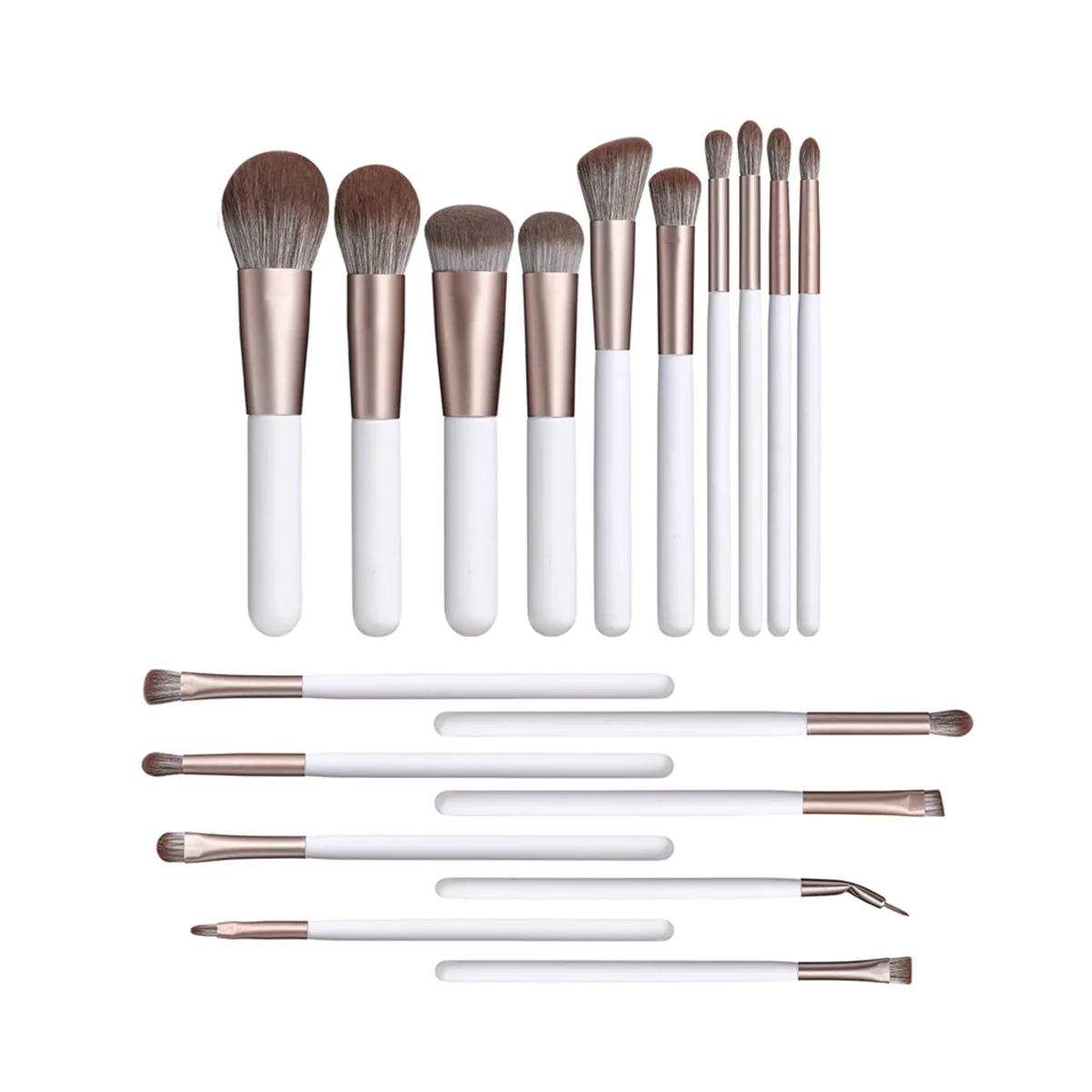 18Pcs Makeup Brush Set Pearlescent White Makeup Tools Super Soft Hair Makeup Brushes