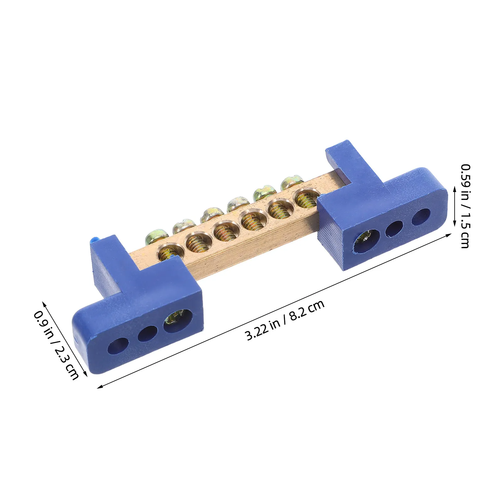 4Pcs Solid Copper Terminal Block 6-Position Ground Bus Bar for Electrical Distribution Panel DIY Home Industrial Wiring Copper