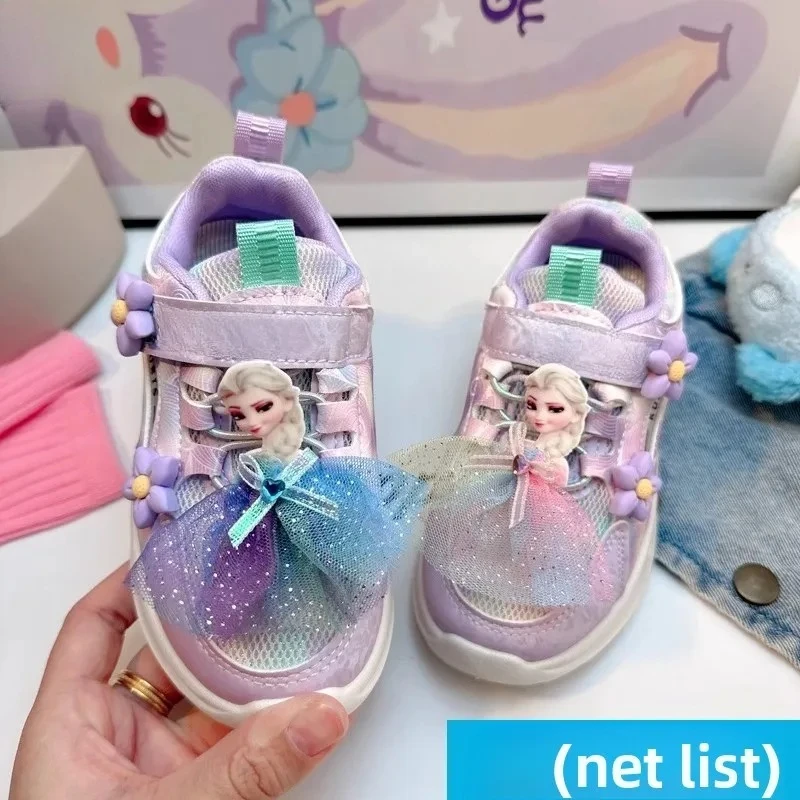 

2025 Girls' Leather Snow Princess Sneakers | Chunky Dad Shoes with Velcro Straps, Winter Casual Shoes for Kids