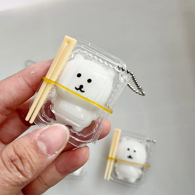 Lunch Box JOKE Bear Kawaii Squishy Key Pendant