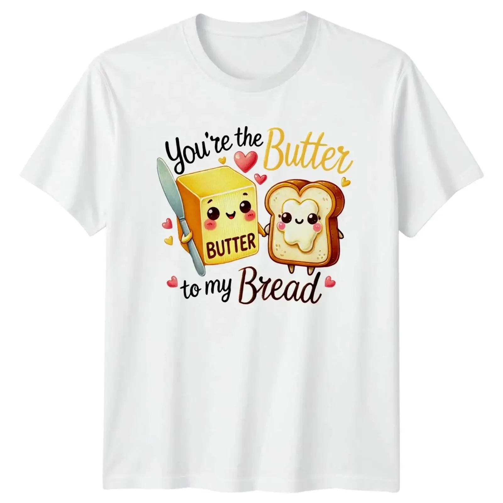 Butter Brot Kawaii Essen Herren T Shirt Damen Grafik Oberteil vintage Washed Top For Everyday Wear Versatile Comfortable Casual