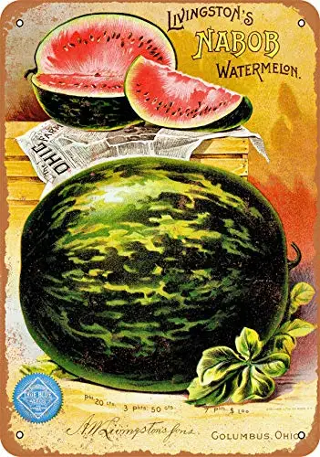 Metal Sign - 1895 Livingston's Watermelon Seeds - Vintage Look