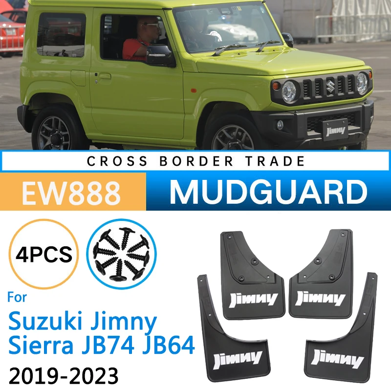 

4PCS Car Mudguards For Suzuki Jimny Sierra JB74 JB64 2019~2023 2022 Car Guard Splash Flap Mud Flaps Fenders Auto Accessories