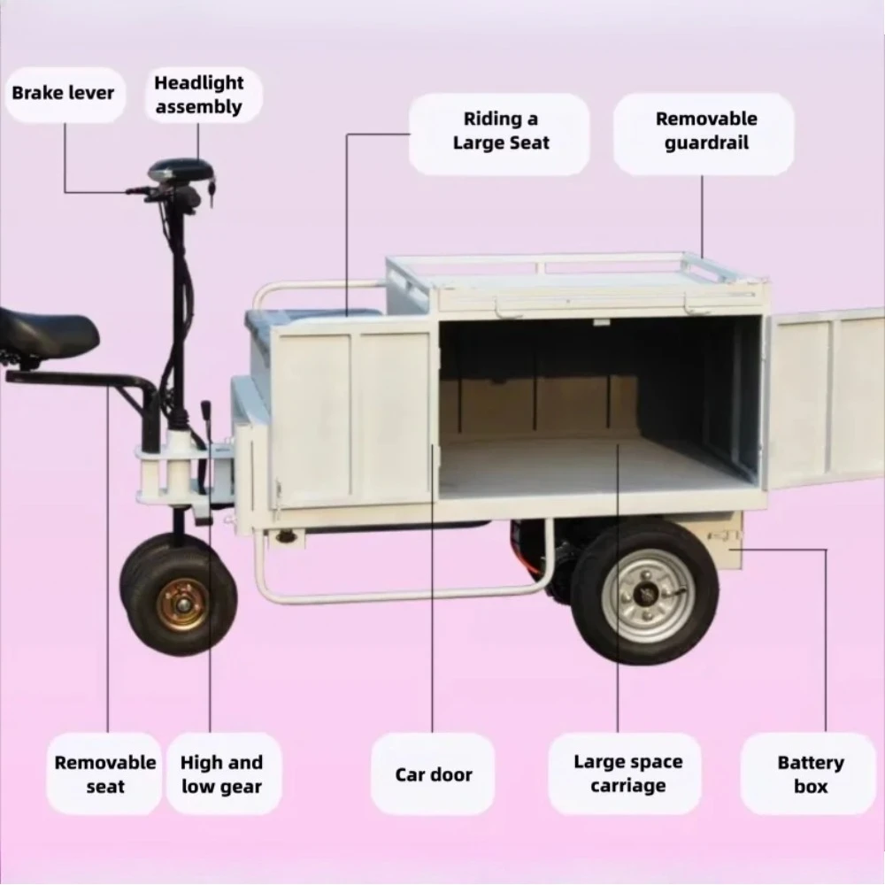 Multifunctional Electric 3 Wheel Flat Cart Night Market Stall Vending Cart For Snack Dessert Cooked Food Roasted Sweet Potato view 6