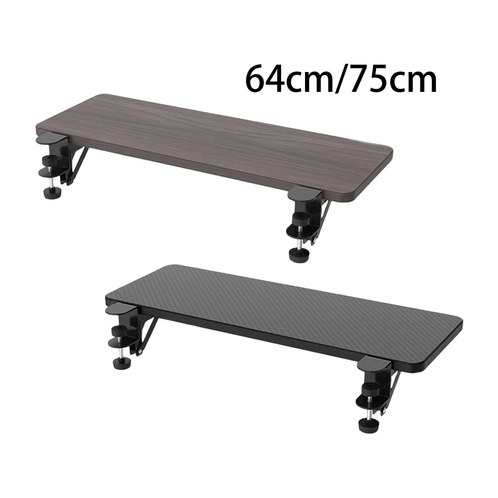 Clamp on Desk Extension Board Foldable Table Mount Armrest Shelf for Square Tabletop