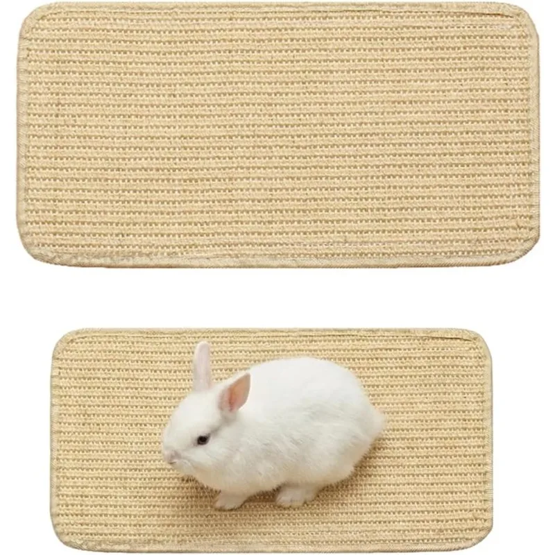 

Vertical Sisal Rabbit Scratching Pad Wall Mounted Durable Claw Care Mat Wear Resistant No Mess Non-Shedding Floor Protector Toy