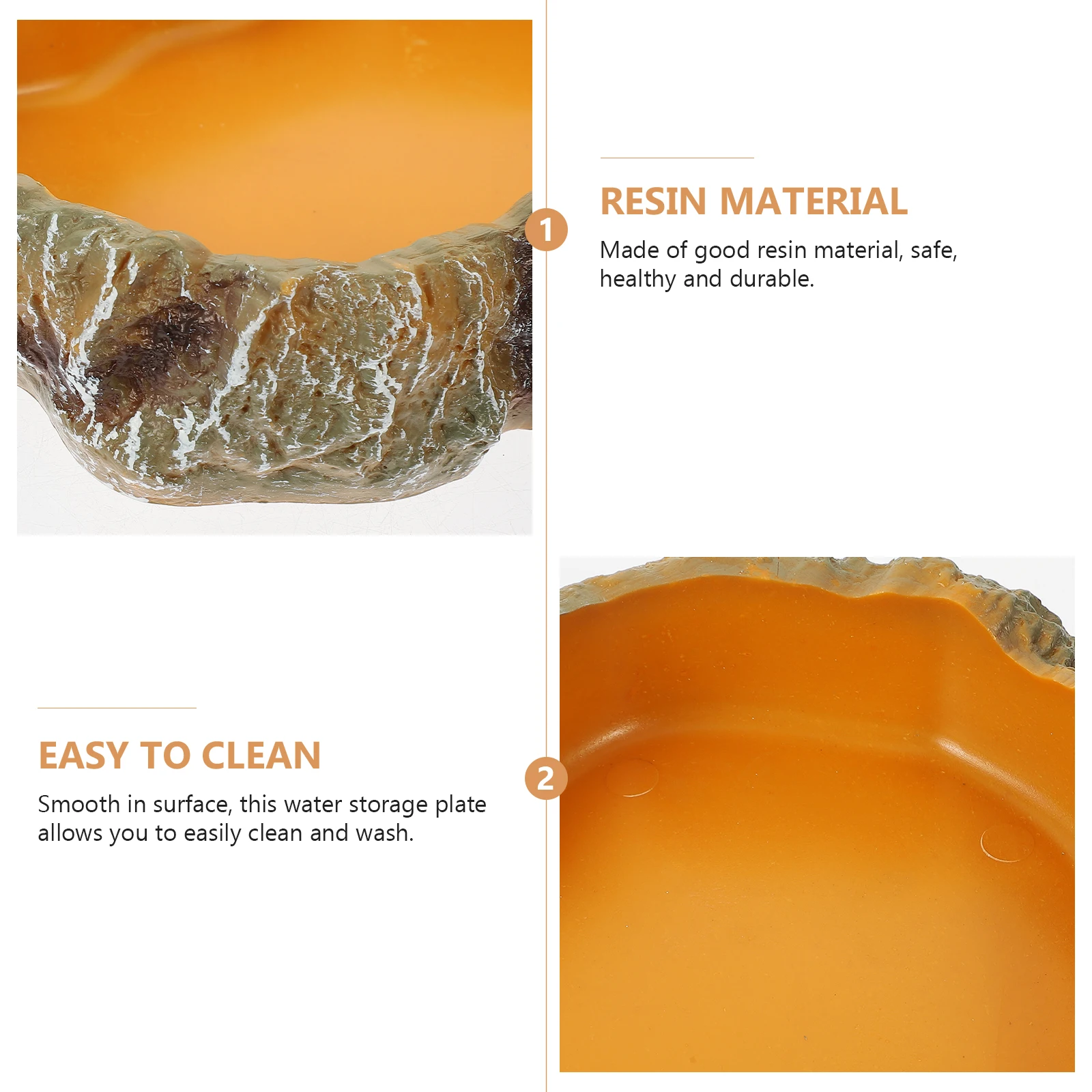 

Reptile Bowl Tortoise Water Dish Lizards Snakes Turtles Perfect Size Feeding Water Dish Terrarium Decor Pet Supplies