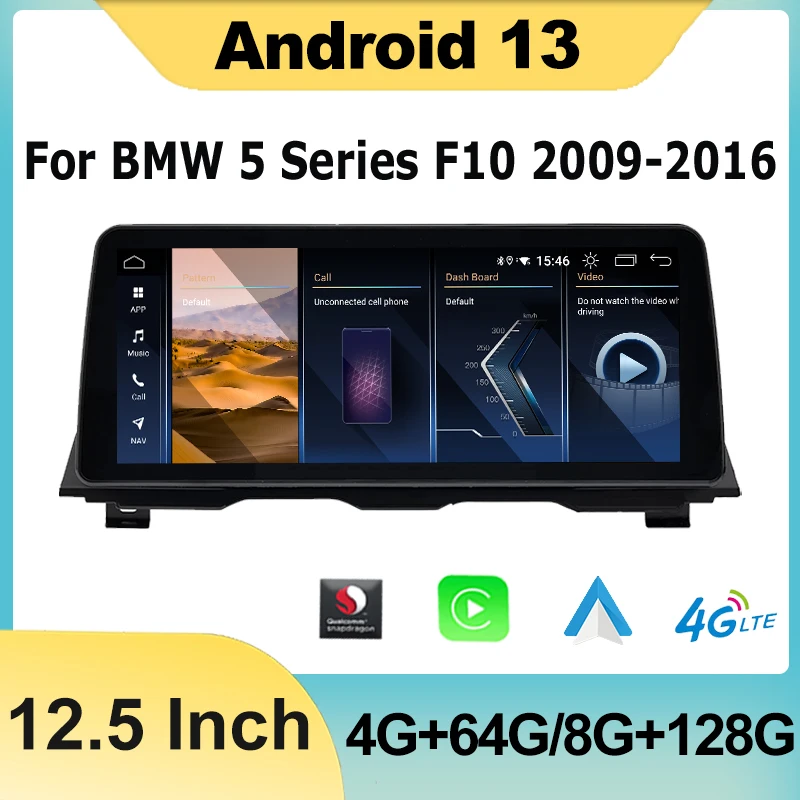 

Touch Screen Android 13 Car Multimedia Player Radio For BMW 5 Series F10 F11 NBT System 12.3" Carplay Bluetooth GPS Navigation